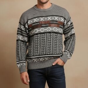 Barnaby/sweater/men's/vintage 80s or 90s style, grunge/urban fashion/Crewneck